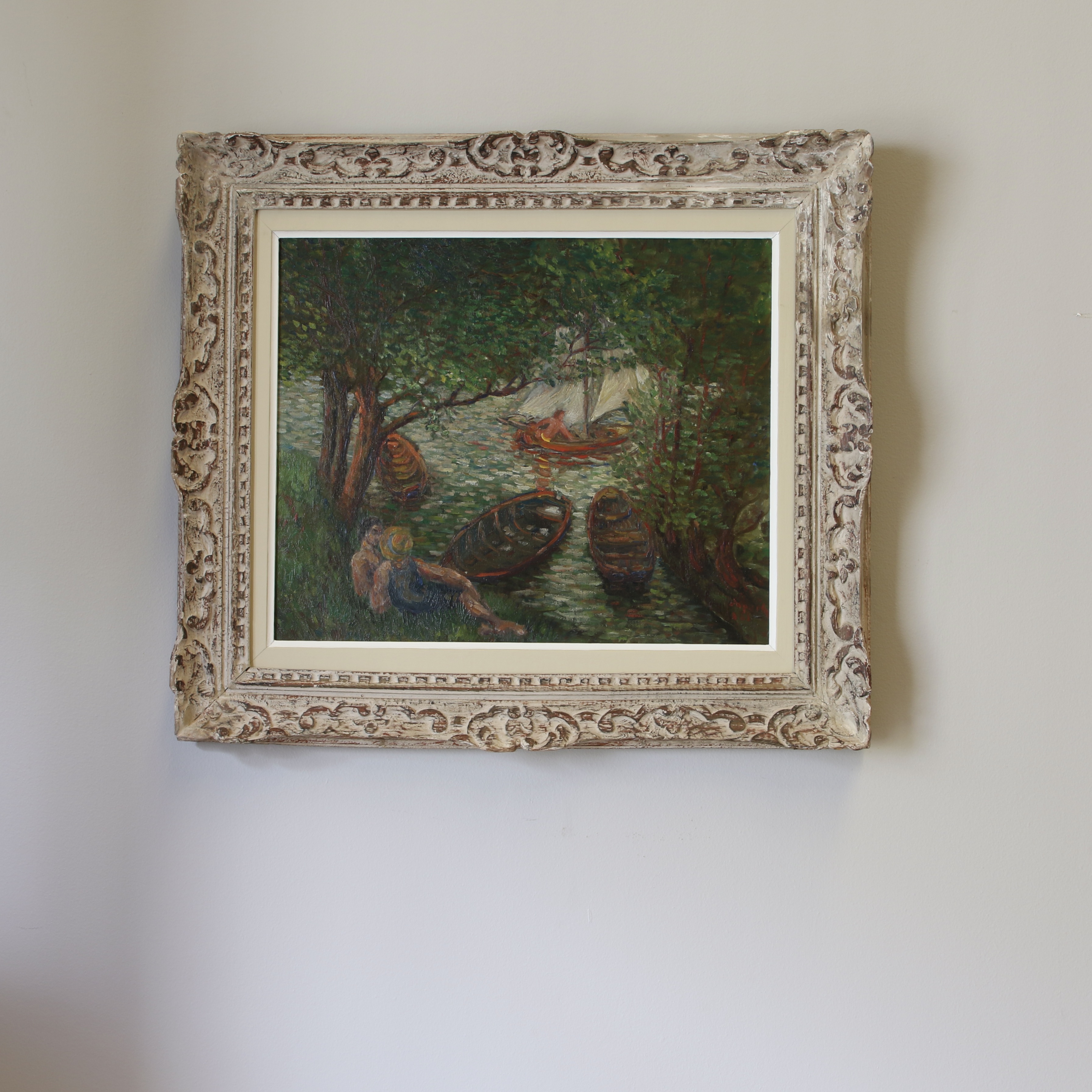 153-07 - Neo-Impressionist River Scene